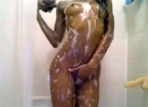 Ebony shower porn